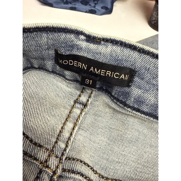 Modern American Fig Women's Jeans Eureka Rip Knee Denim Blue Size 31 NEW - Picture 8 of 12